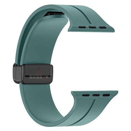 Apple Watch 49mm Ultra Seri Uyumlu Coastal Manyetik Tokalı Silikon Kordon