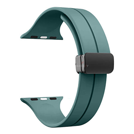 Apple Watch 49mm Ultra Seri Uyumlu Coastal Manyetik Tokalı Silikon Kordon