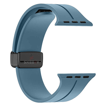 Apple Watch 49mm Ultra Seri Uyumlu Coastal Manyetik Tokalı Silikon Kordon
