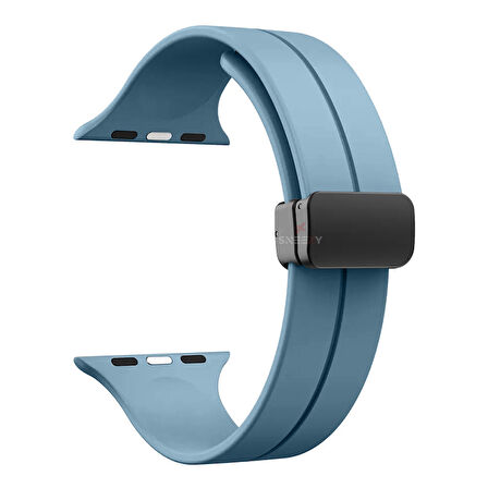 Apple Watch 49mm Ultra Seri Uyumlu Coastal Manyetik Tokalı Silikon Kordon