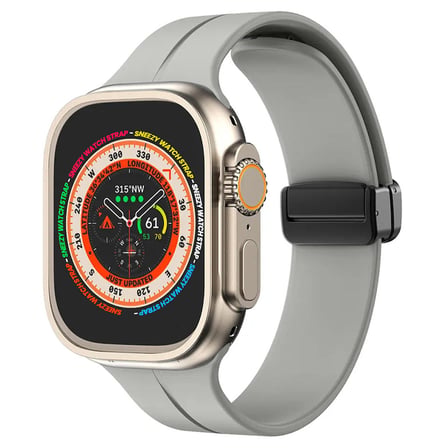 Apple Watch 49mm Ultra Seri Uyumlu Coastal Manyetik Tokalı Silikon Kordon