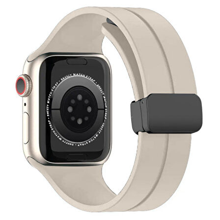Apple Watch 42mm 44mm 45mm Seri 1 2 3 4 5 6 7 8 Se Uyumlu Coastal Manyetik Tokalı Silikon Kordon