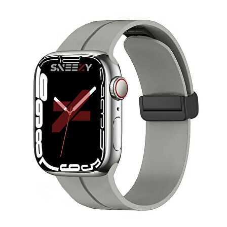 Apple Watch 42mm 44mm 45mm Seri 1 2 3 4 5 6 7 8 Se Uyumlu Coastal Manyetik Tokalı Silikon Kordon