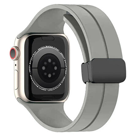 Apple Watch 42mm 44mm 45mm Seri 1 2 3 4 5 6 7 8 Se Uyumlu Coastal Manyetik Tokalı Silikon Kordon