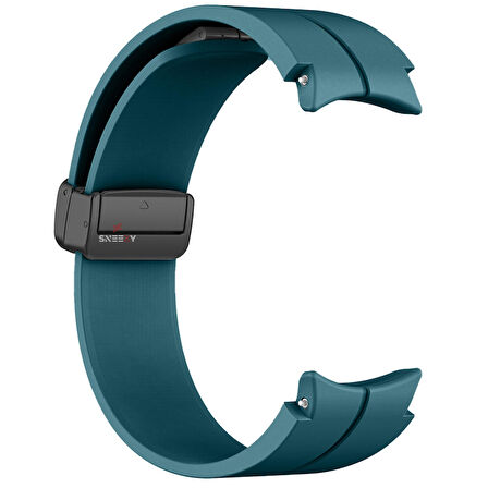 Samsung Galaxy Watch 4 5 Pro 40 42 44 45 46mm Uyumlu Kavisli Coastal Manyetik Tokalı Silikon Kordon