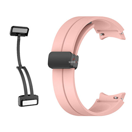 Samsung Galaxy Watch 4 5 Pro 40 42 44 45 46mm Uyumlu Kavisli Coastal Manyetik Tokalı Silikon Kordon