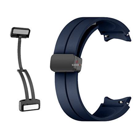 Samsung Galaxy Watch 4 5 Pro 40 42 44 45 46mm Uyumlu Kavisli Coastal Manyetik Tokalı Silikon Kordon