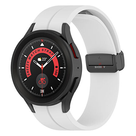 Samsung Galaxy Watch 4 5 Pro 40 42 44 45 46mm Uyumlu Kavisli Coastal Manyetik Tokalı Silikon Kordon