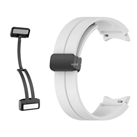 Samsung Galaxy Watch 4 5 Pro 40 42 44 45 46mm Uyumlu Kavisli Coastal Manyetik Tokalı Silikon Kordon