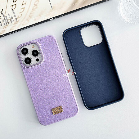 iPhone 14 Pro Max Uyumlu Diamond Gleam Simli Desenli Kapak