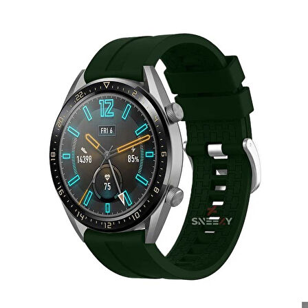 Huawei Watch GT Runner-Sport 46mm- GT2 E 22mm Uyumlu NovaGT Supreme Silikon Kordon