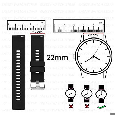 Huawei Watch GT Runner-Sport 46mm- GT2 E 22mm Uyumlu NovaGT Supreme Silikon Kordon