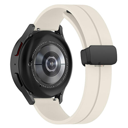 Huawei Watch GT Runner-Sport 46mm- GT2 E 22mm Uyumlu Coastal Manyetik Tokalı Silikon Kordon