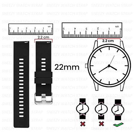 Huawei Watch 4 46mm-Watch 4 Pro 22mm Uyumlu Coastal Manyetik Tokalı Silikon Kordon