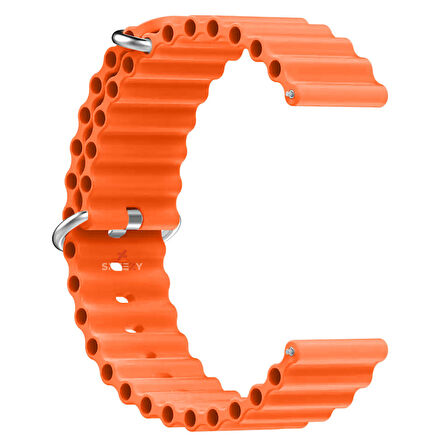 Huawei Watch 3 Elite-Classic 46mm-Watch 3 Pro-Elite 22mm Uyumlu Seaflex Ocean Silikon Kordon