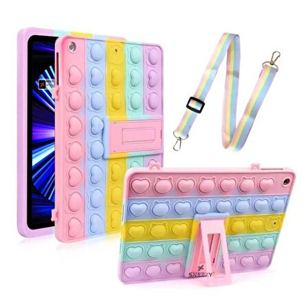 iPad Mini 6. Nesil Tam Uyumlu Glow Desenli Standlı Askılı Popit Tablet Kılıfı