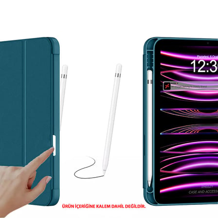Apple iPad 10.Nesil 10.9 İnç Kılıf Craft Kalem Bölmeli Uyku Modlu Kapaklı Smart Case