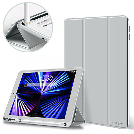 Apple iPad 7.8.9. Nesil 10.2 İnç Kılıf Craft Kalem Bölmeli Uyku Modlu Kapaklı Smart Case