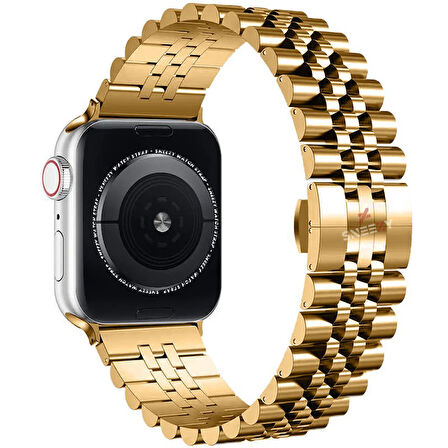Apple Watch 38mm 40mm 41mm 1 2 3 4 5 6 7 8 Se Seri Uyumlu Ironmesh Döküm Çelik Metal Kordon