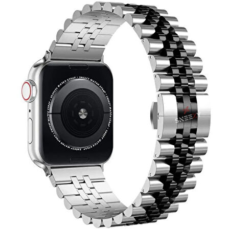 Apple Watch 38mm 40mm 41mm 1 2 3 4 5 6 7 8 Se Seri Uyumlu Ironmesh Döküm Çelik Metal Kordon