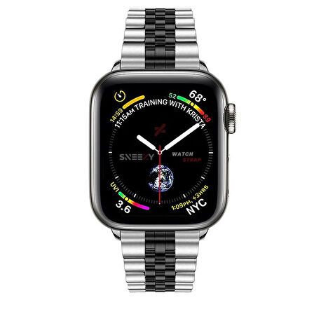 Apple Watch 38mm 40mm 41mm 1 2 3 4 5 6 7 8 Se Seri Uyumlu Ironmesh Döküm Çelik Metal Kordon