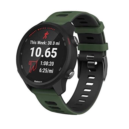 Samsung Galaxy Watch Active Active 2 44mm-40mm Uyumlu 20mm Stride Çift Renkli Silikon Kordon