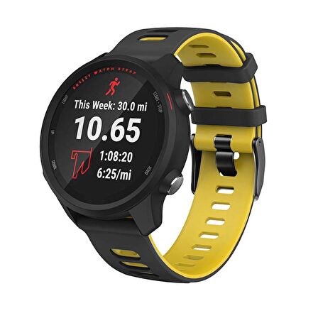 Samsung Galaxy Watch 6 – Classic 40-43-44-47mm 20mm uyumlu Stride Çift Renkli Silikon Kordon