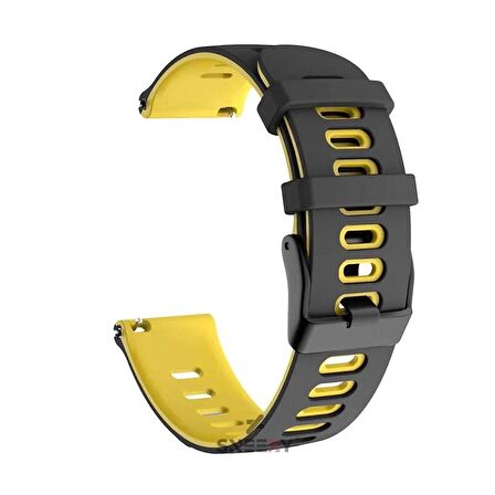 Samsung Galaxy Watch 6 – Classic 40-43-44-47mm 20mm uyumlu Stride Çift Renkli Silikon Kordon