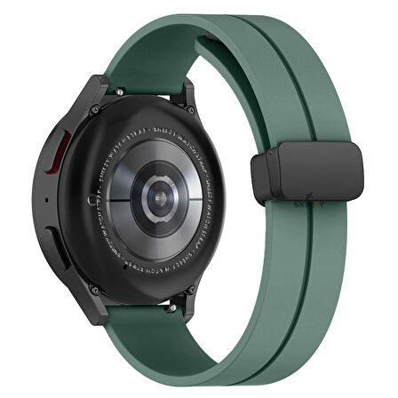 Sneezy Samsung Galaxy Watch 5 Pro uyumlu R-920 20mm 20mm Coastal Manyetik Tokalı Silikon Kordon