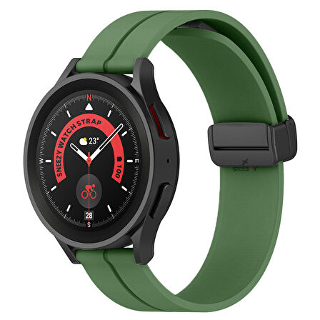 Sneezy Samsung Galaxy Watch 5 Pro uyumlu R-920 20mm 20mm Coastal Manyetik Tokalı Silikon Kordon