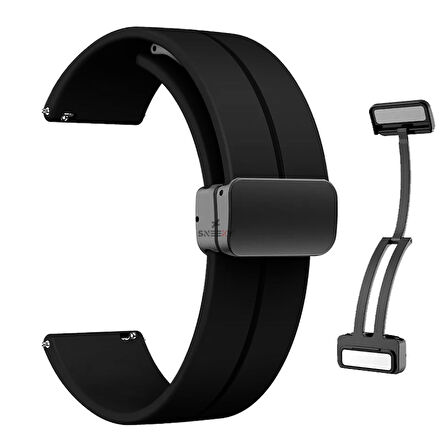 Sneezy Samsung Galaxy Watch 4 uyumlu 40-42-44-46mm 20mm Coastal Manyetik Tokalı Silikon Kordon
