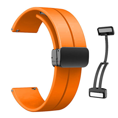 Sneezy Samsung Galaxy Watch 5 uyumlu 40-44mm 20mm Coastal Manyetik Tokalı Silikon Kordon