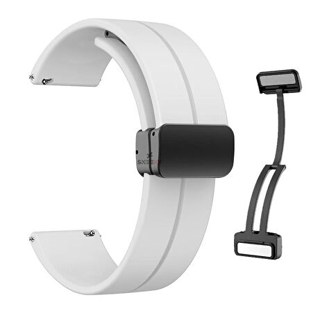Sneezy Samsung Galaxy Watch 6 uyumlu – Classic 40-43-44-47mm 20mm Coastal Manyetik Tokalı Silikon Kordon