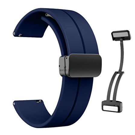 Sneezy Samsung Galaxy Watch 6 uyumlu – Classic 40-43-44-47mm 20mm Coastal Manyetik Tokalı Silikon Kordon