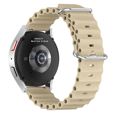 Sneezy Samsung Galaxy Watch 4 uyumlu 40-42-44-46mm 20mm Seaflex Ocean Silikon Kordon