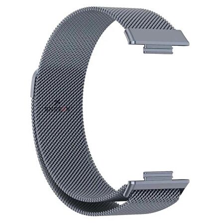 Huawei Watch Fit 2 Metal Hasır Kordon Woven Wire Metal Tasarım Kordon