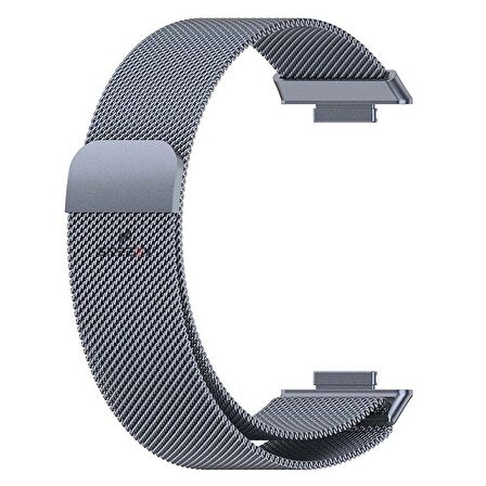 Huawei Watch Fit 2 Metal Hasır Kordon Woven Wire Metal Tasarım Kordon