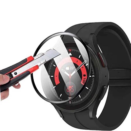 Samsung Galaxy Watch 5 Pro 45mm Uyumlu Polymer Nano 0.5 mm Watch Ekran Koruyucu