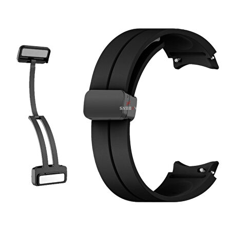 Samsung Galaxy Watch 6 40 43 44 47mm Uyumlu Kavisli Coastal Manyetik Tokalı Silikon Kordon