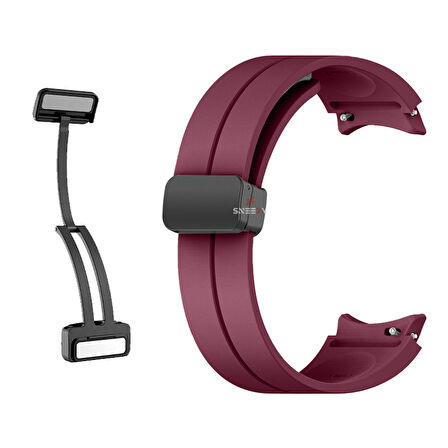 Samsung Galaxy Watch 6 40 43 44 47mm Uyumlu Kavisli Coastal Manyetik Tokalı Silikon Kordon