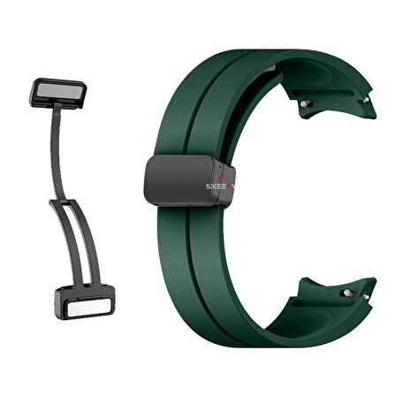 Samsung Galaxy Watch 6 40 43 44 47mm Uyumlu Kavisli Coastal Manyetik Tokalı Silikon Kordon