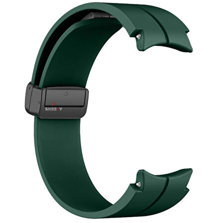 Samsung Galaxy Watch 6 40 43 44 47mm Uyumlu Kavisli Coastal Manyetik Tokalı Silikon Kordon