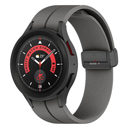 Samsung Galaxy Watch 6 40 43 44 47mm Uyumlu Kavisli Coastal Manyetik Tokalı Silikon Kordon