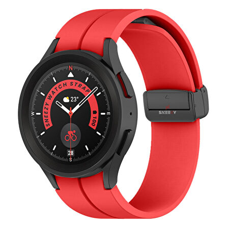Samsung Galaxy Watch 6 40 43 44 47mm Uyumlu Kavisli Coastal Manyetik Tokalı Silikon Kordon