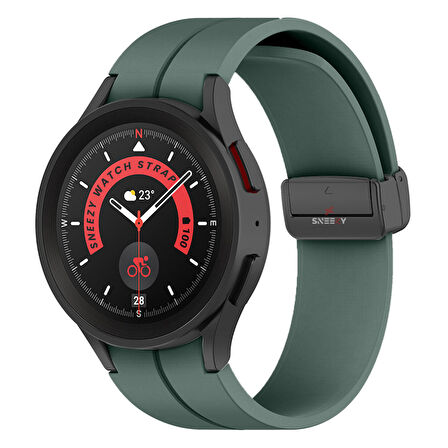 Samsung Galaxy Watch 6 40 43 44 47mm Uyumlu Kavisli Coastal Manyetik Tokalı Silikon Kordon