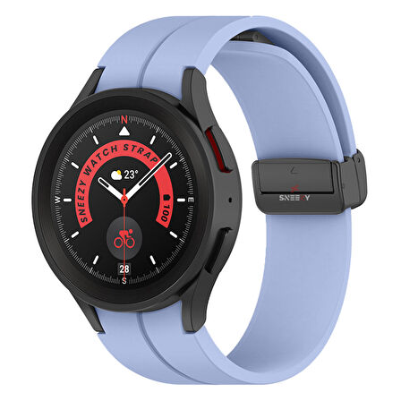 Samsung Galaxy Watch 6 40 43 44 47mm Uyumlu Kavisli Coastal Manyetik Tokalı Silikon Kordon