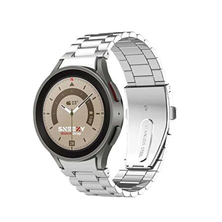 Samsung Galaxy Watch 6 40 43 44 47mm Uyumlu Kavisli Ironweft Döküm Çelik Metal Kordon