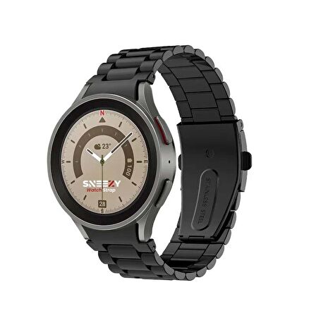 Samsung Galaxy Watch 6 40 43 44 47mm Uyumlu Kavisli Ironweft Döküm Çelik Metal Kordon