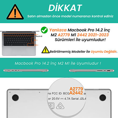 Sneezy Apple Macbook Pro 14.2 İnç M1 A2442 Uyumlu Touchpad Koruyucu Nano Jelatin