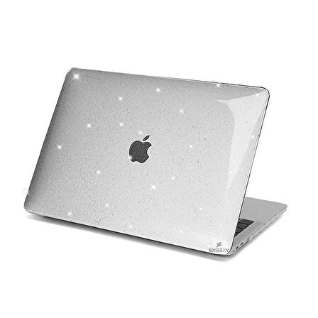 Macbook Pro 2021/23 16,2 İnç Uyumlu M1-M2 Çip A2485 A2780 İle Uyumlu Parlak Diamond Dust Simli Kılıf